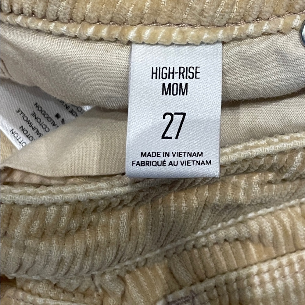 BDG MOM HIGH RISE TAN CORDUROYS - Picture 5 of 6